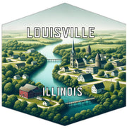 Louisville Illinois Travel Destination Souvenir Vinyl Decal Sticker 2-Inch